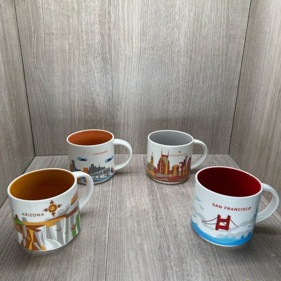 Starbucks Other - Starbucks You Are Here Collection Mugs Arizona Chicago Nashville San Francisco